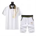 survetement versace manche courte couture homme polo impression blanc